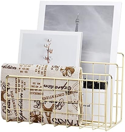Desktop Mail Organizer File Organizer Metal Wire Mail Sorter Letter Organizer Magazine Rack for L... | Amazon (US)