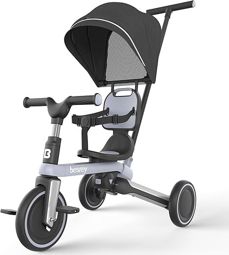 besrey Toddler Tricycle with Parent Steering Push Handle for 1-3 Years Old Girls and Boys, Toddle... | Amazon (US)