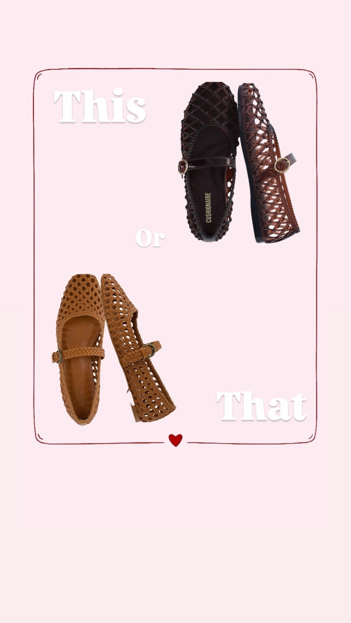This or that // jelly flats or woven flats