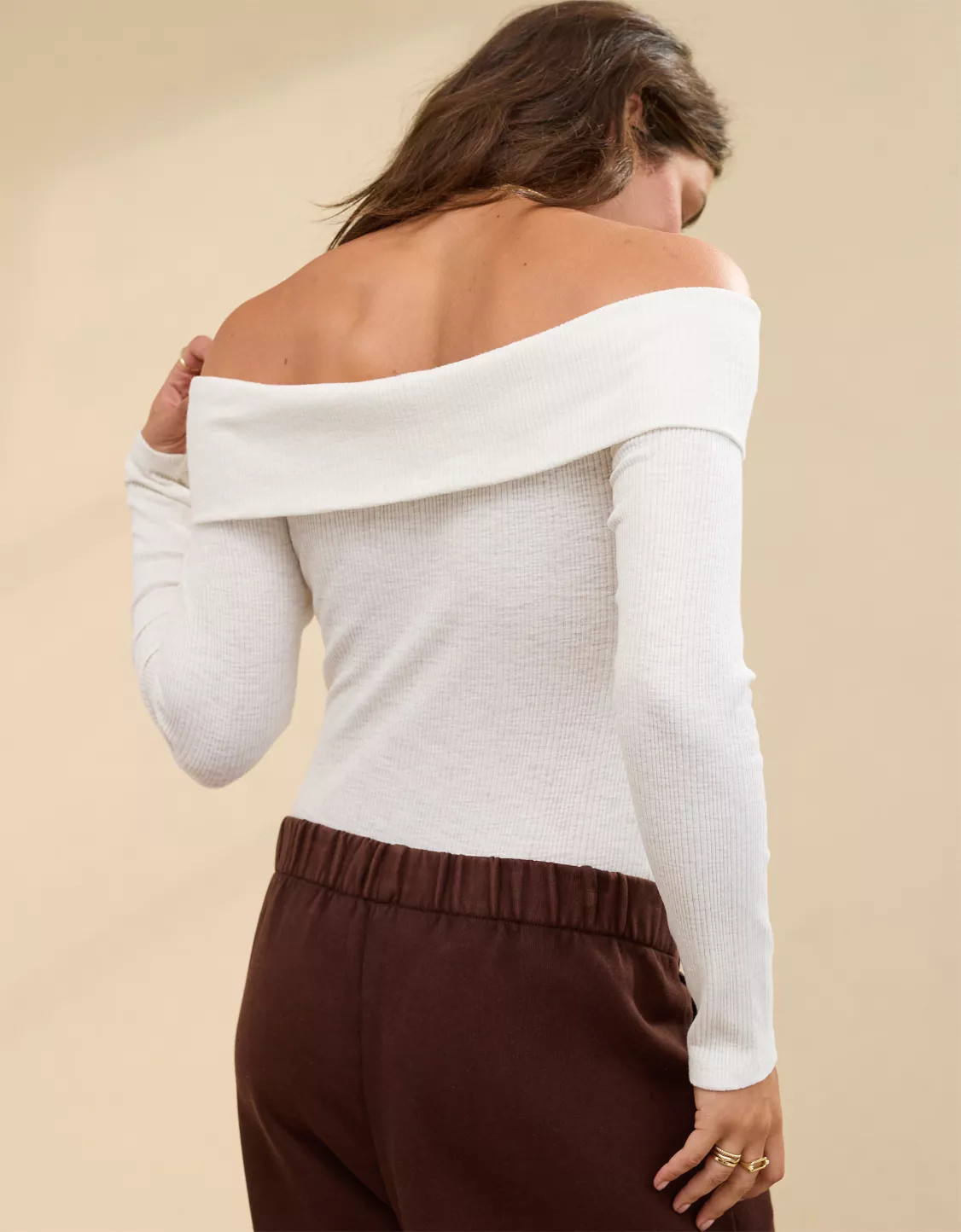 Aerie Long Sleeve Off The Shoulder Bodysuit | Aerie