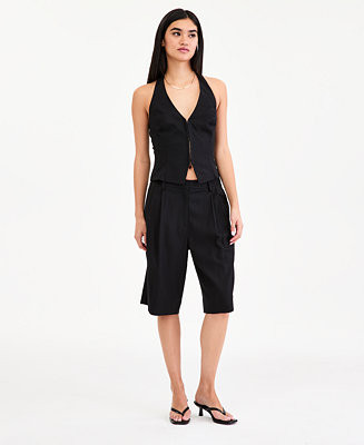 Women's Pleated Bermuda Shorts, Macy's Exclusive | Macy's
