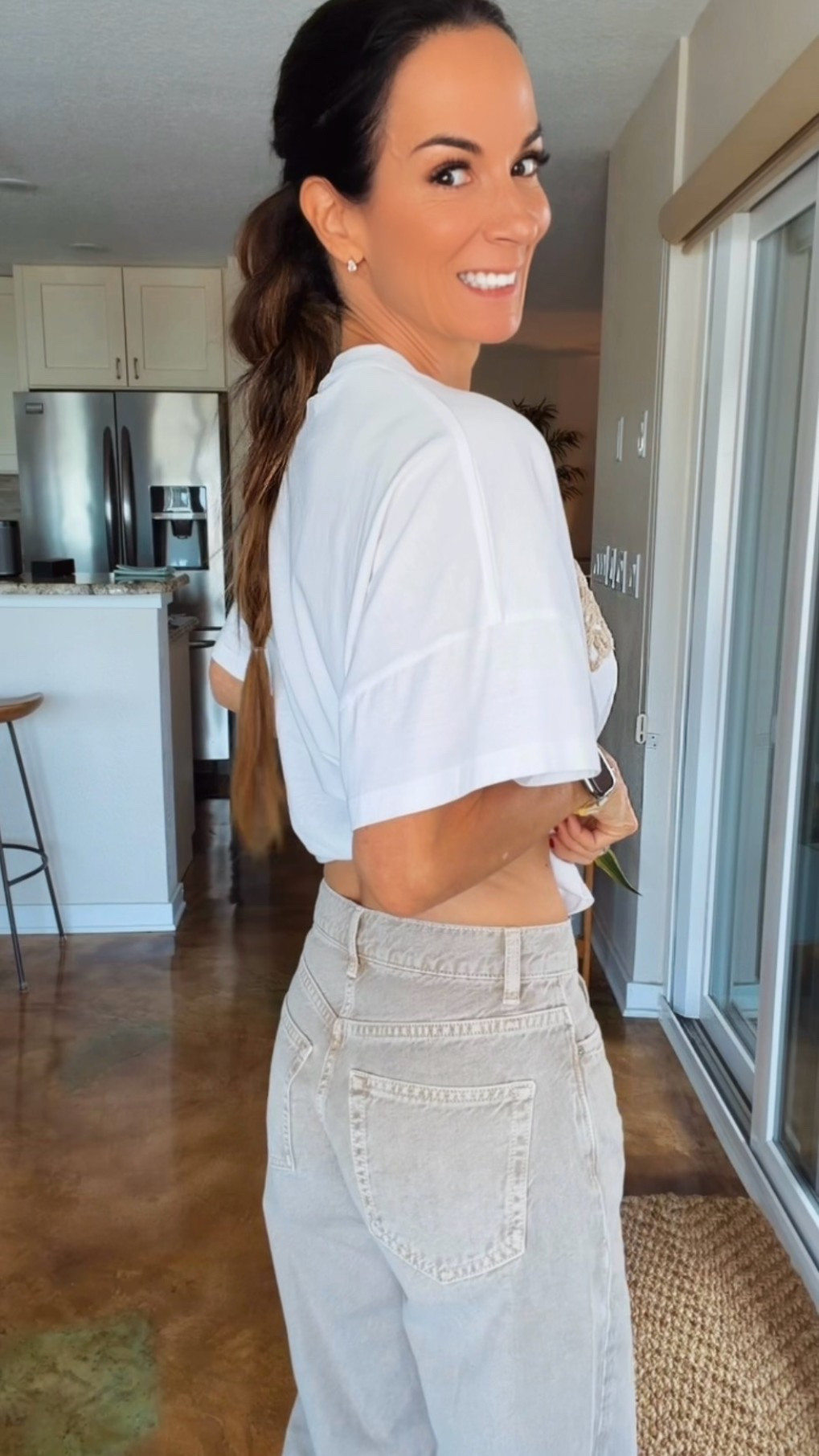 Mahjong with the girls, but you know I’m dressing for the occasion. 😉 Obsessed with the washed sandy color of these wide-leg jeans! Styled with a white Loewe logo tee, Celine cage sandals, Dior sunglasses and a leopard clutch for a little attitude. An easy jeans-and-tee outfit with accessories that do the most. 🤎

#LTKdayinmylife #LTKgrwm #LTKootd