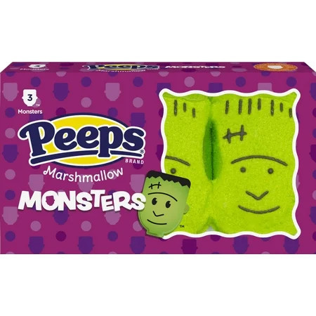 PEEPS® Marshmallow Monsters, Halloween Candy - 3 Count (1.5 Ounces) | Walmart (US)