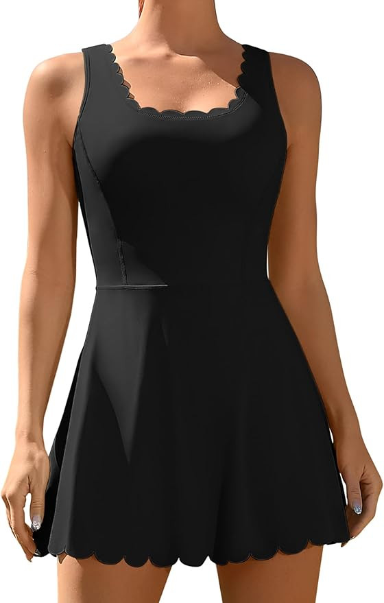 ATTRACO Women Tennis Dress with Shorts Workout Golf Skirts with Pockets Athletic Dresses | Amazon (US)