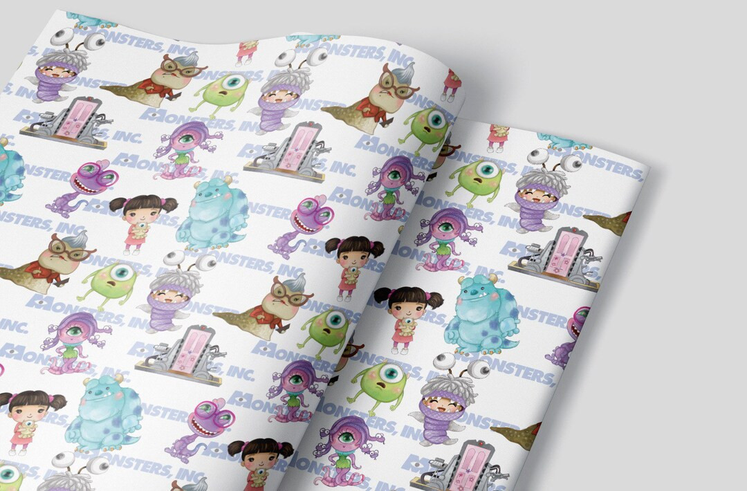 Monsters Inc Wrapping Paper Sheets  Set of 3  1st First - Etsy | Etsy (US)