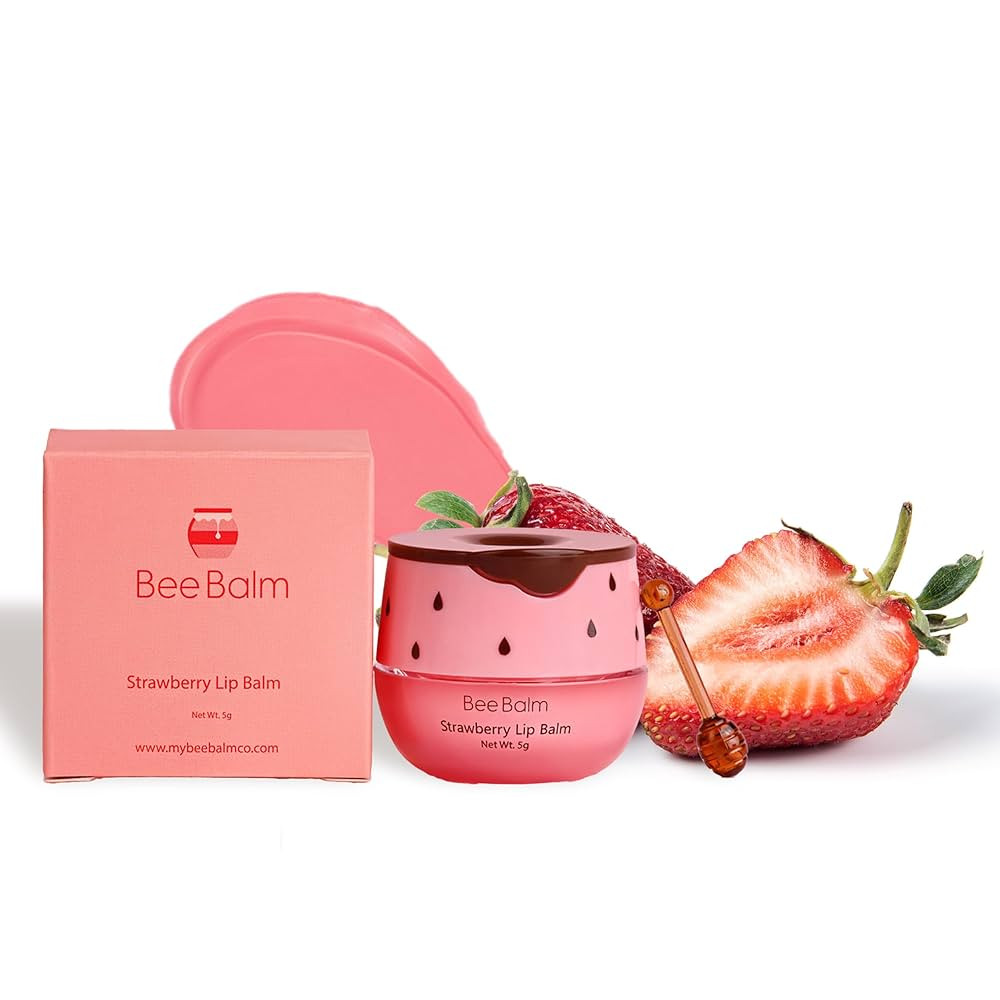 Original My Bee Balm Lip Balm - Strawberry Hydrating Balm Honey Pot for Dry, Chapped & Cracked Li... | Amazon (US)