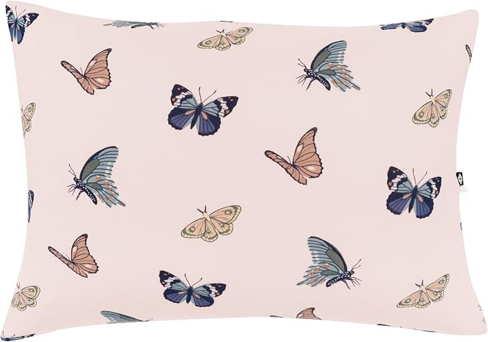 KYTE BABY Rayon Made from Bamboo Toddler Pillowcase in Blush Butterfly | Amazon (US)