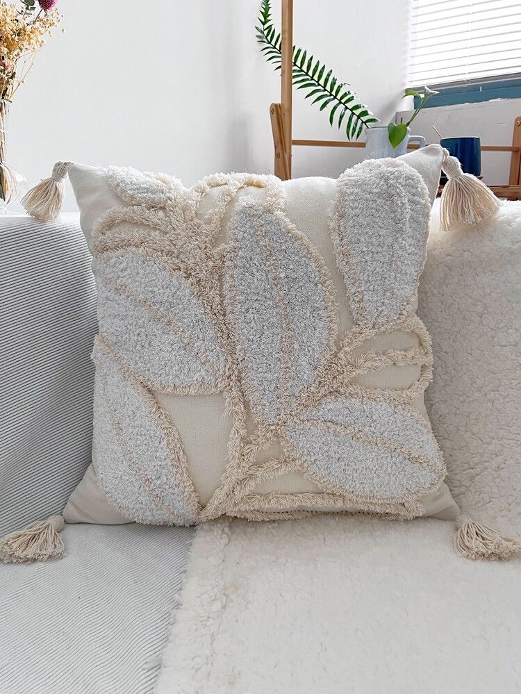 Tufted Tassel Decor Cushion Cover Without Filler | SHEIN