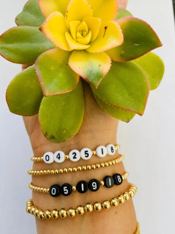 Numbers Bracelet, Personalized | Etsy (US)