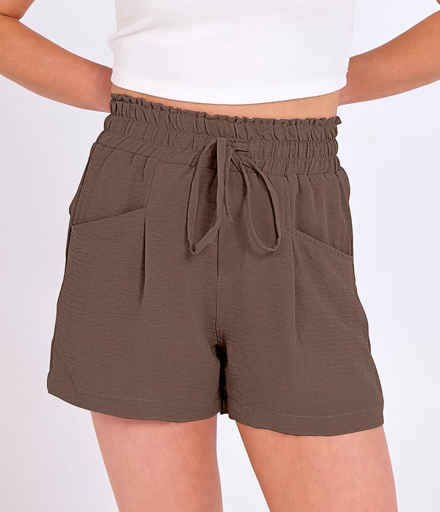ANRABESS Shorts for Women Summer Casual High Waist Drawstring Comfy Dressy Lounge 2026 Beach Vaca... | Amazon (US)