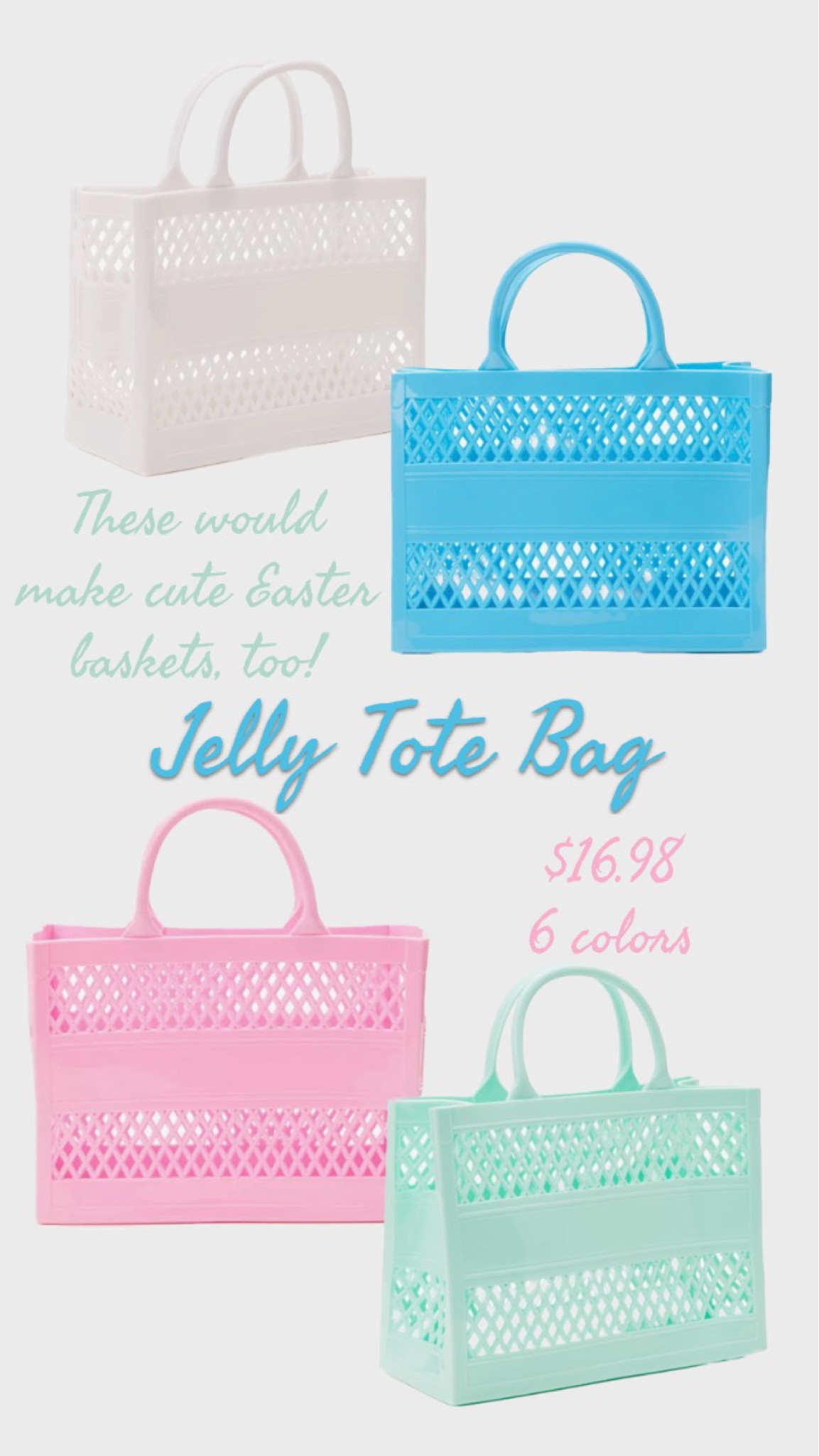 These Jelly tote bags are so popular right now, and this one is under $20! Comes in 6 colors. It would make a perfect beach tote, pool bag, or spring purse!  walmart find, walmart purse, walmart accessories, spring accessories, jelly tote, beach tote, pool bag, summer bag, summer tote, waterproof tote, easter basket, easter basket idea, easter basket for girls, easter basket for teens, easter gift for girls, easter gift for teens, easter gift under $20, easter basket under $20, purse under $20, beach bag under $20, pool bag under $20

#LTKswim #LTKfamily #LTKkids