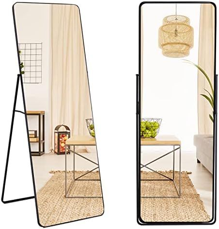 PAIHOME Floor Mirror 65"x 21" Full Body Mirror Free Standing Mirror Wall Mounted Hanging Mirror L... | Amazon (US)