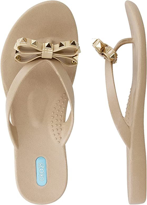Oka-B Women's Chase Bow Flip Flop Sandal | Amazon (US)
