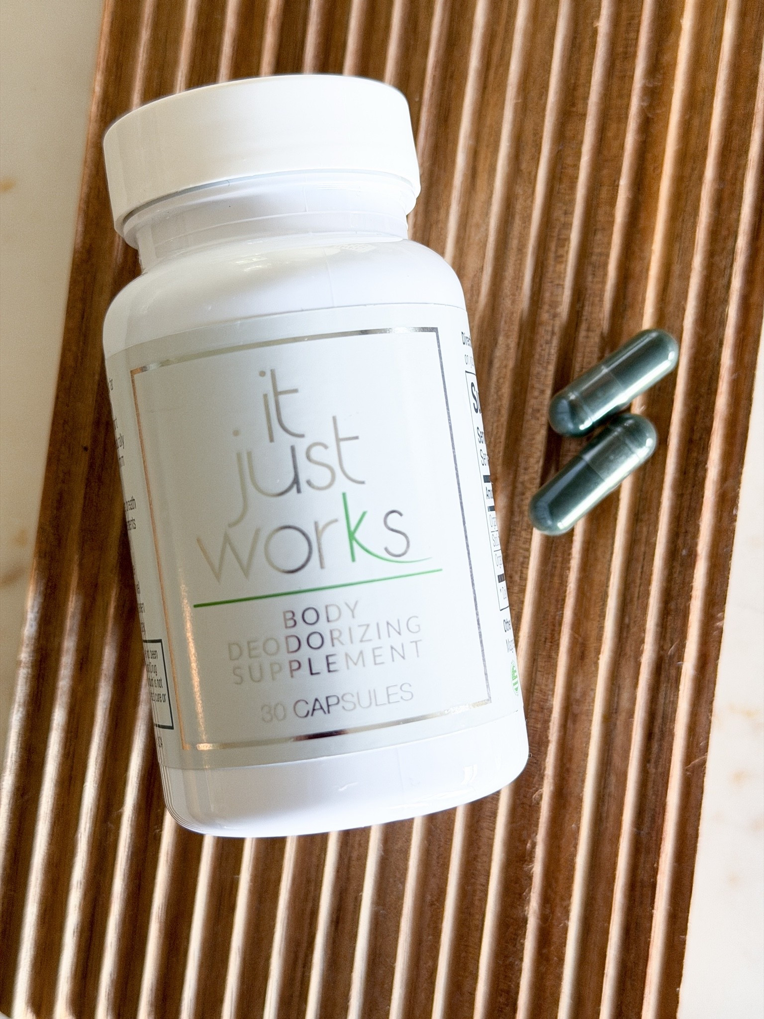 My favorite little beauty from within secret. I’ve been loving these It Just Works internal deodorant capsules as an easy addition to my daily routine. They’re designed to help neutralize body odor from within, making them such a simple way to feel a little fresher & more confident throughout the day.

It Just Works - internal deodorant - body deodorizing supplement - deodorant capsules - body odor support - whole body deodorant - beauty supplements - wellness supplements - daily supplements - women’s wellness - personal care - body care - everyday wellness - beauty from within - self care essentials - wellness routine - feminine care - fresh all day - odor control - body care routine - clean girl essentials - everyday essentials