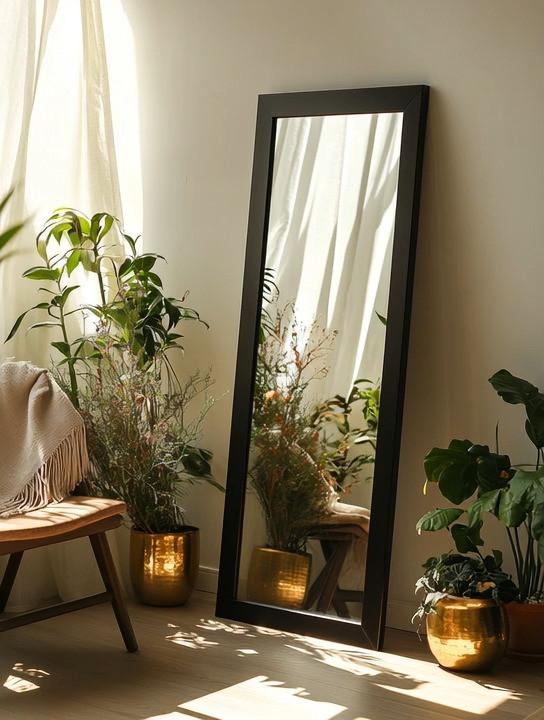 Simplicity is still in — and this is understated luxury done right.
A black frame floor mirror paired with gold planters and greenery creates a quiet, elegant statement without overpowering the space. This minimalist home décor look adds depth, light, and reflection, making even the most empty corner feel intentional and styled. It’s luxurious without being loud, modern without being cold — the kind of invisible glamour that works in living rooms, bedrooms, entryways, or small apartments alike.

#minimalisthomedecor #understatedluxury #modernhomeinspo #blackframedmirror #floormirror #goldplanters #luxurydecor #neutralhomestyle #simplehomedecor #quietluxury #invisibleglamour #cornerdecor #apartmentdecor #designerlook #eleganthome 

 #LTKHome