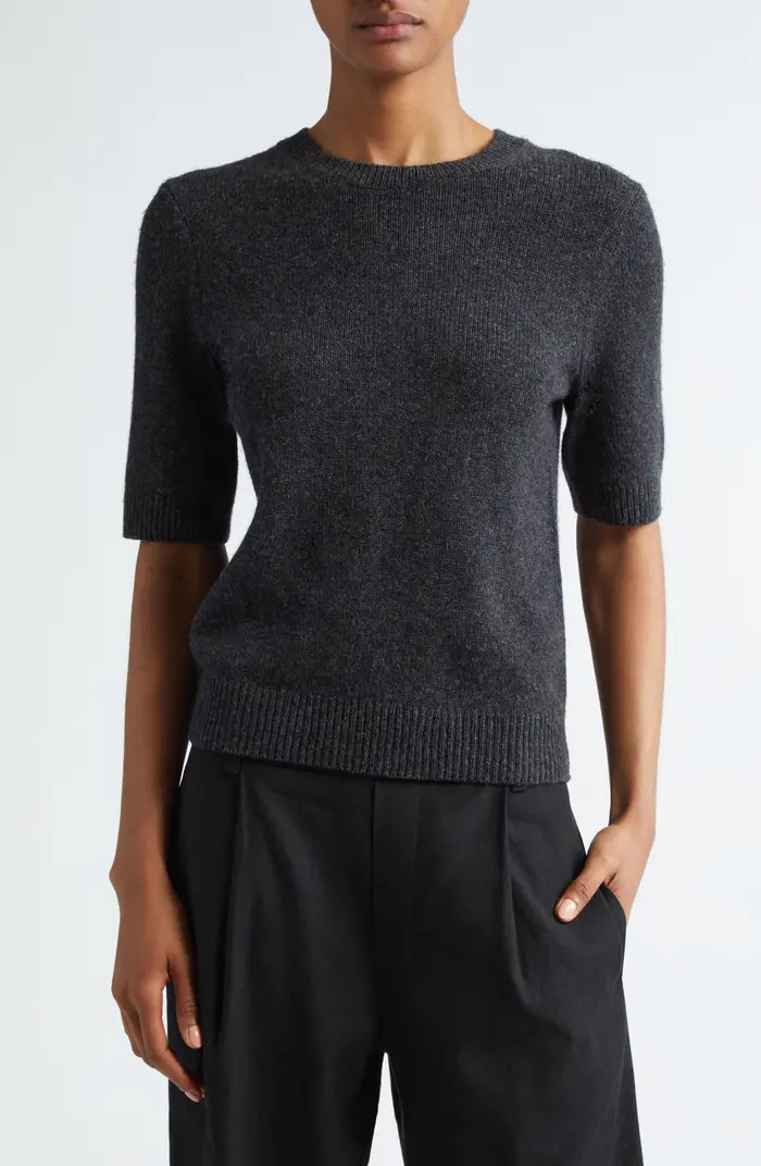 Vince Short Sleeve Wool & Cashmere Sweater | Nordstrom | Nordstrom