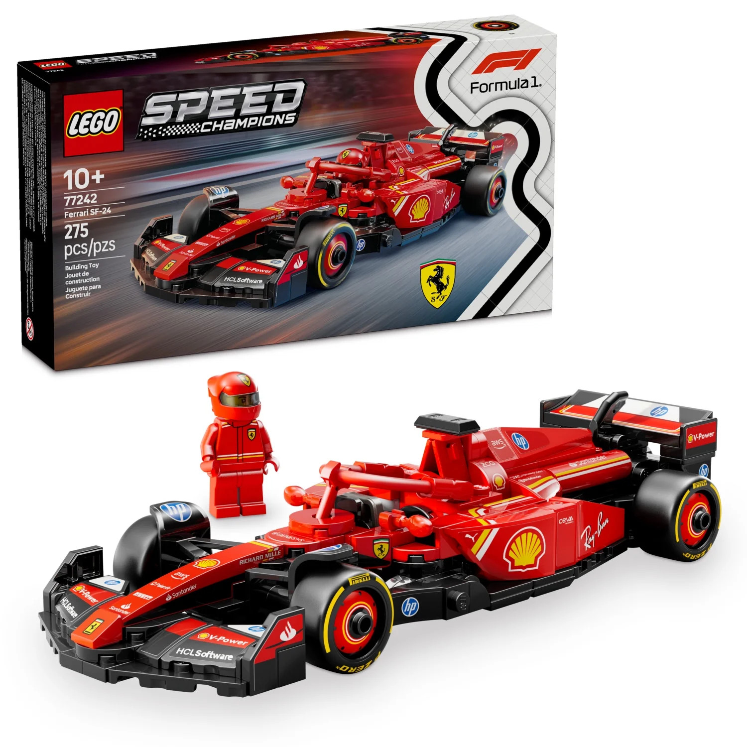 LEGO Speed Champions Ferrari SF-24 F1 Race Car Toy - Building Set for Kids, Boys & Girls, Ages 10... | Walmart (US)