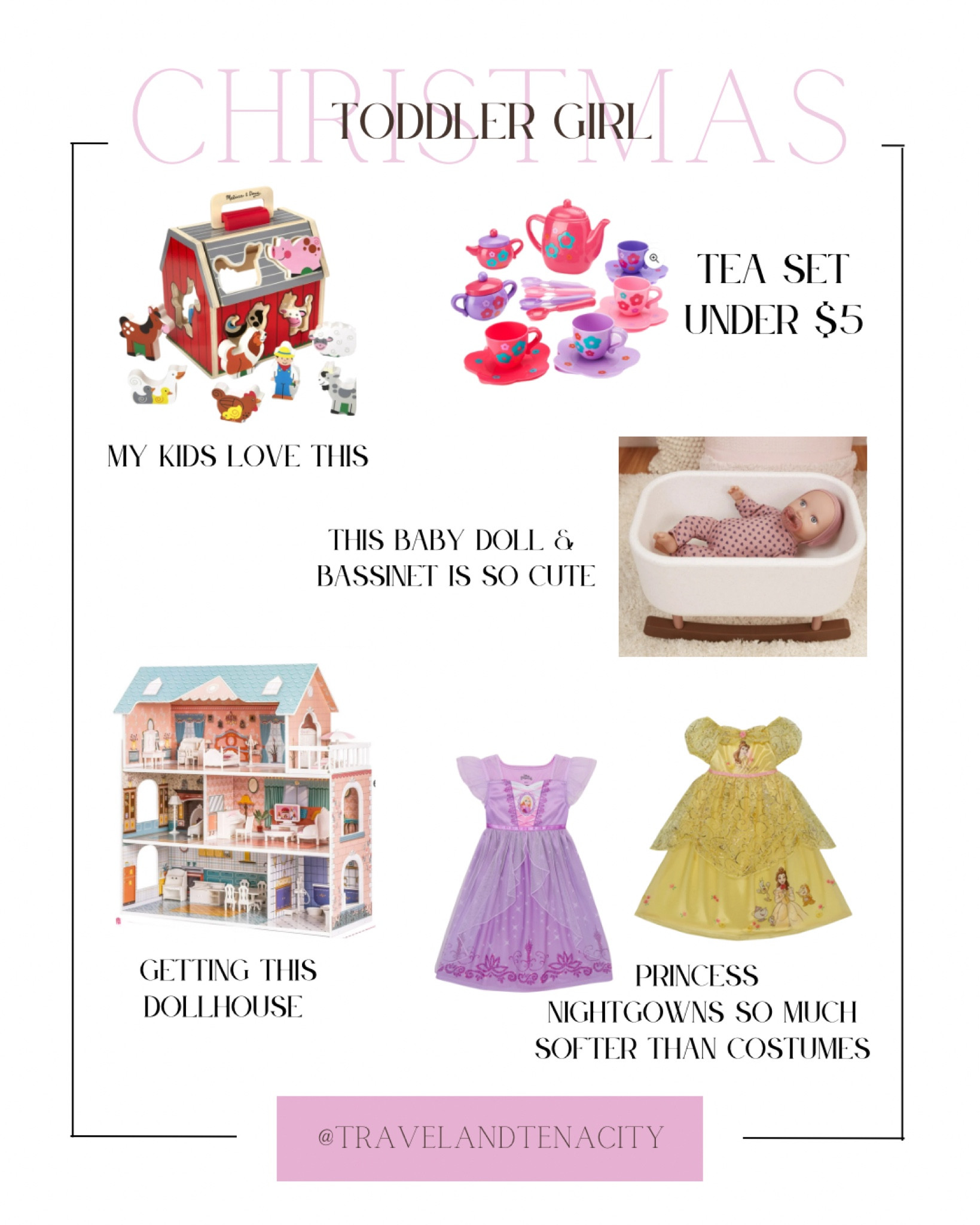 So many great finds at Walmart for toddler girls! I’m ordering this dollhouse for my 2 year old. She also loves princess nightgowns because they are so much more comfortable than costumes. I love this tea set & can’t believe it’s under $5. #walmart #walmartfinds #christmas #christmasforkids

#LTKCyberWeek #LTKHoliday #LTKGiftGuide