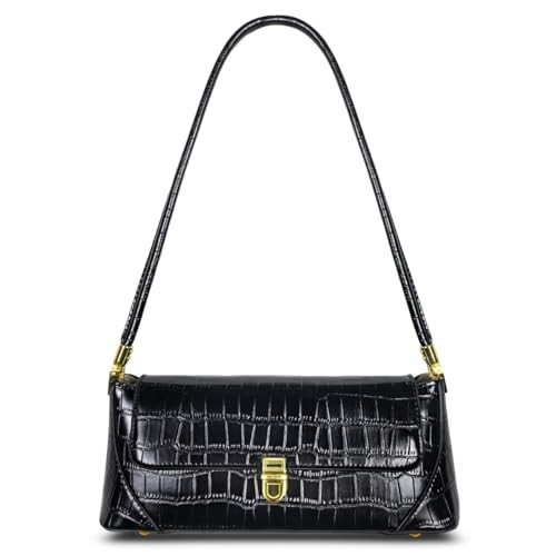 cuiab Shoulder Bag, Shoulder Bag for Women, black Purse, croc purse, crocodile purse, croc purses for women | Amazon (US)