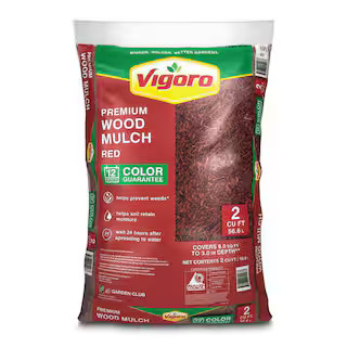 Vigoro 2 cu. ft. Premium Red Wood Shredded Bagged Mulch 480978 - The Home Depot | The Home Depot