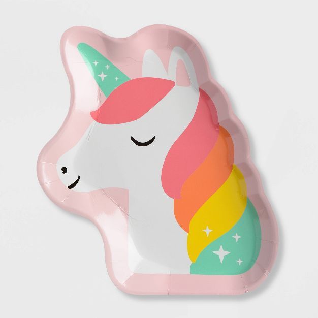 10ct New Unicorn Snack Paper Plates - Spritz™ | Target