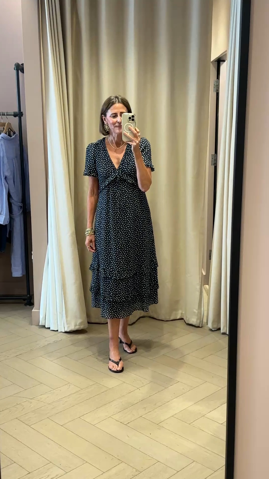 I love this dress … it is so chic … perfect for summer days with a sandal (with or without heel) … or as a transitional piece it will be gorgeous with black boots and a pop red with a cardi or sweater over the shoulder ❤️👌🏻 … I’m wearing a size 2R (UK 10)

#LTKsummer #LTKstyletip #LTKover50style