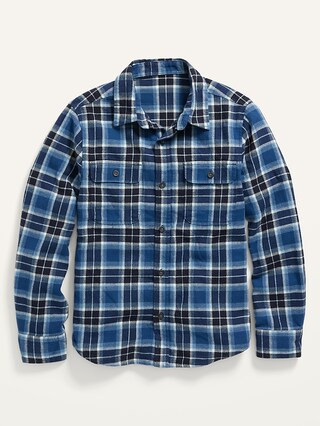Built-In Flex Flannel Utility Pocket Shirt For Boys | Old Navy (US)