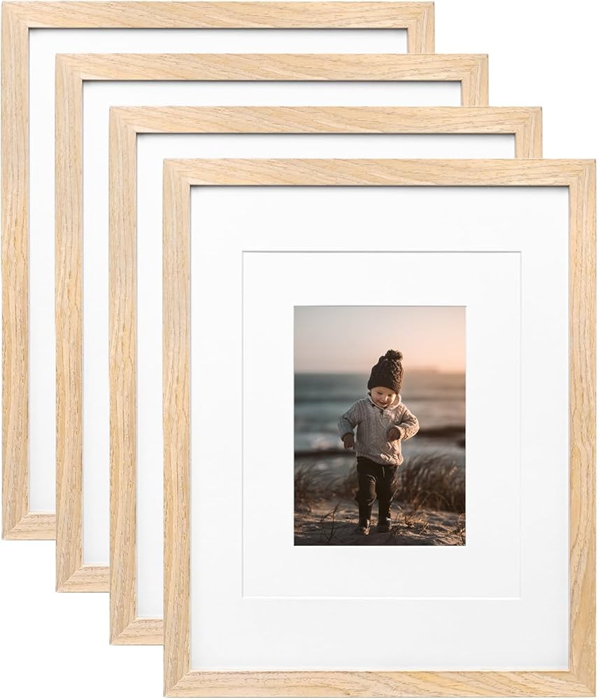 KINLINK 11x14 Picture Frames Natural Wood Frames with Acrylic Plexiglass for Pictures 5x7/8x10 wi... | Amazon (US)