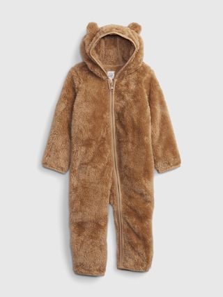 Baby Footless Sherpa One-Piece | Gap (US)
