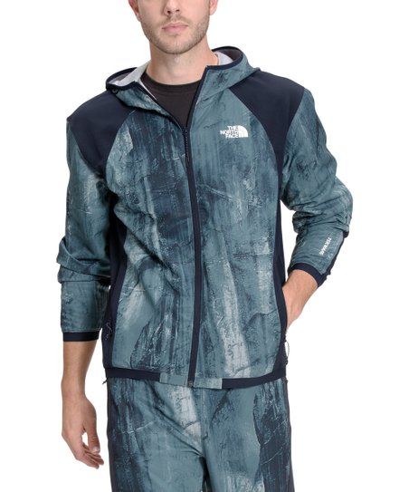 Black & Goblin Blue Abstract Full-Zip Tekware Hoodie - Men | Zulily