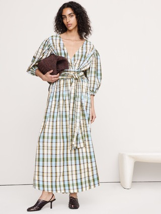 Lightweight Cotton Wrap Maxi Dress | Banana Republic (US)