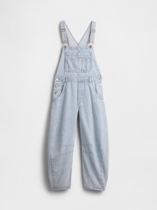UltraSoft Denim Horseshoe Overalls | Gap (CA)