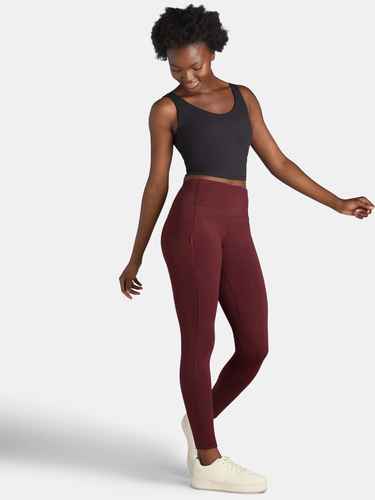 Avia Women's Outdoor Leggings with Side Zip Pockets, Sizes XS-XXXL - Walmart.com | Walmart (US)