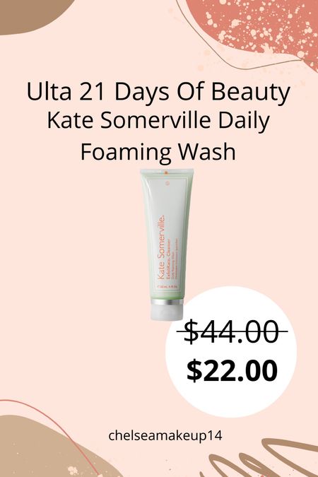 Ulta 21 Days Of Beauty // Kate Somerville Daily Foaming Wash 

#LTKsalealert #LTKbeauty