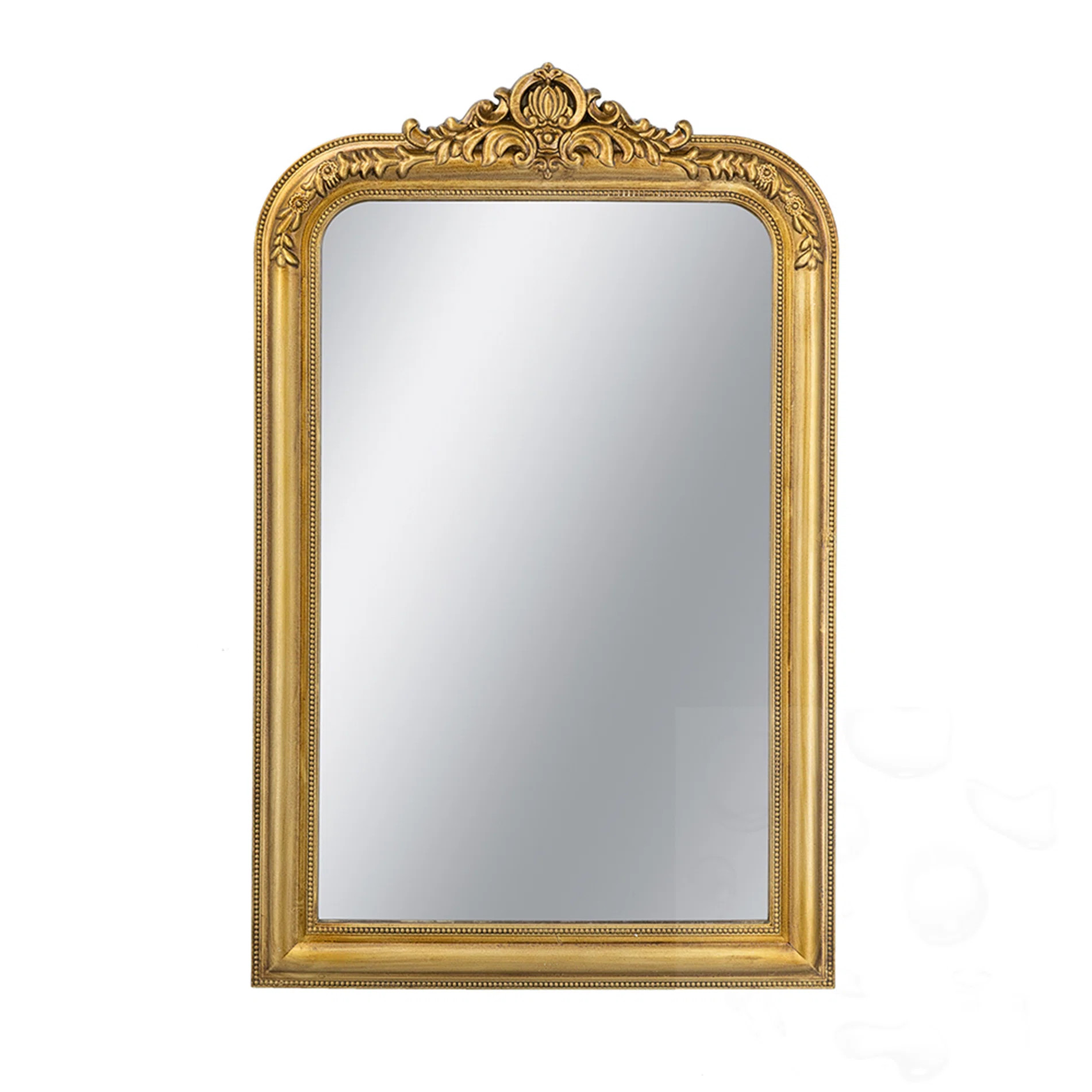 Arched Wall Mirror With Crest Design | Wayfair North America