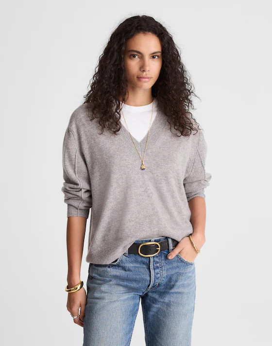 Cashmere V-Neck Sweater | Madewell
