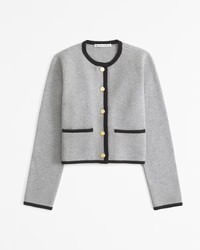 Women's LuxeLoft Crew Sweater Jacket | Women's Tops | Abercrombie.com | Abercrombie & Fitch (US)