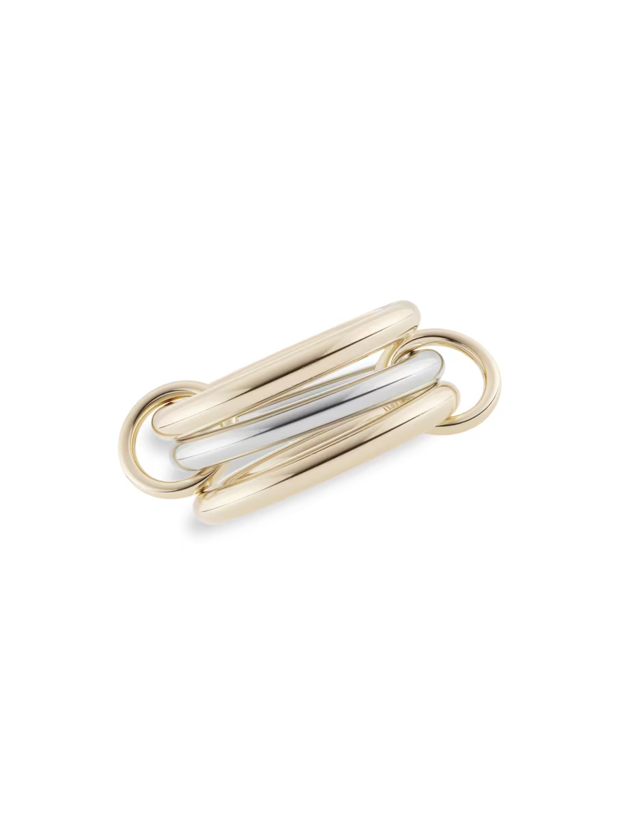 Taurus 18K Yellow Gold & Sterling Silver 3-Link Ring | Saks Fifth Avenue