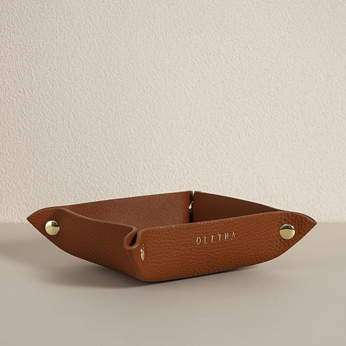 OLETHA Small Foldable Valet Tray - Aesthetic Desk Organizer for Home, Office & Travel - Portable ... | Amazon (US)