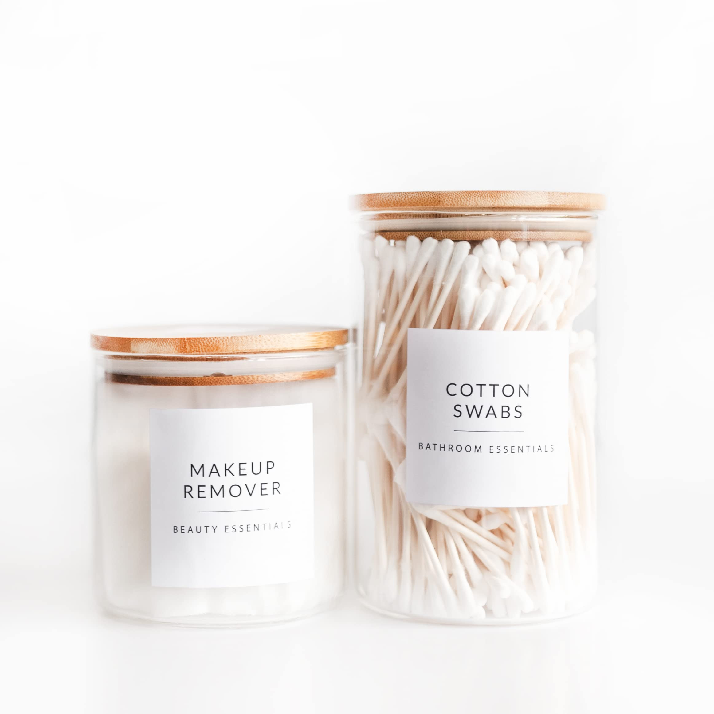 SAVVY & SORTED Bathroom Labels for Organizing | 158 White Bathroom Labels for Containers | Labels... | Amazon (US)