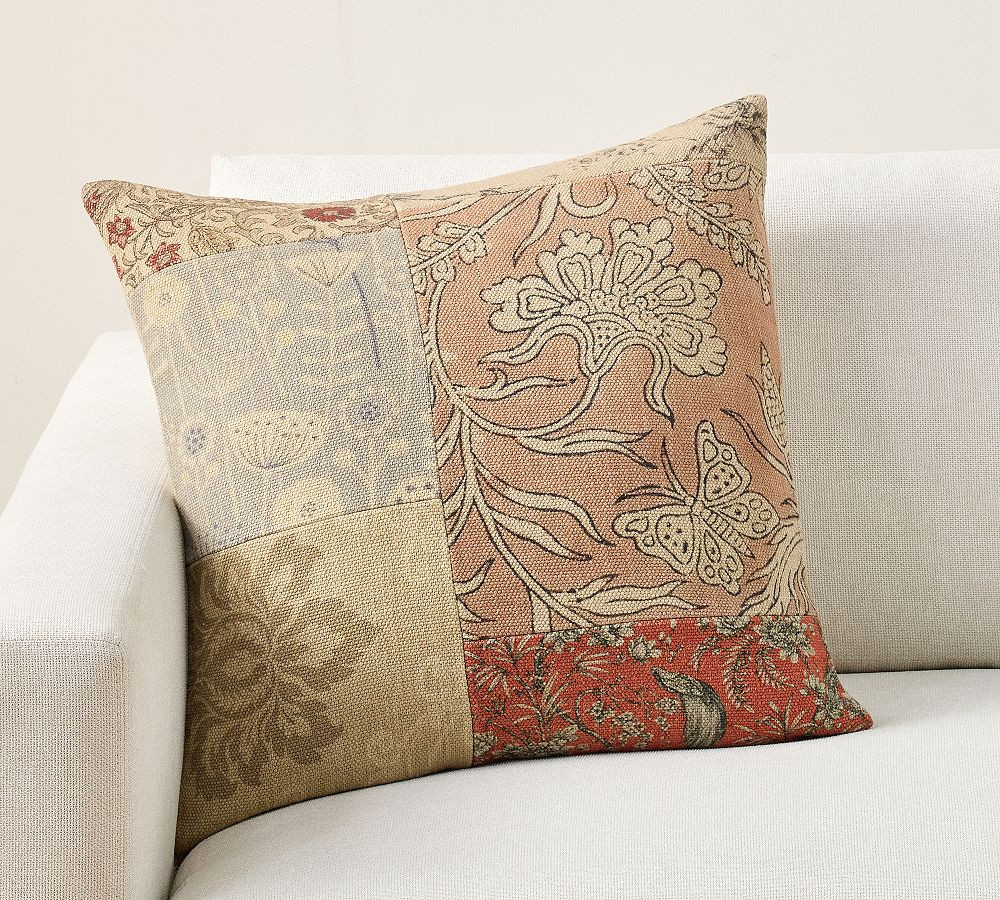 Robin Pieced Patchwork Pillow Cover | Pottery Barn (US)