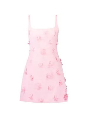 Simkhai Cailinn floral-appliqué Dress | Pink | FARFETCH | Farfetch Global