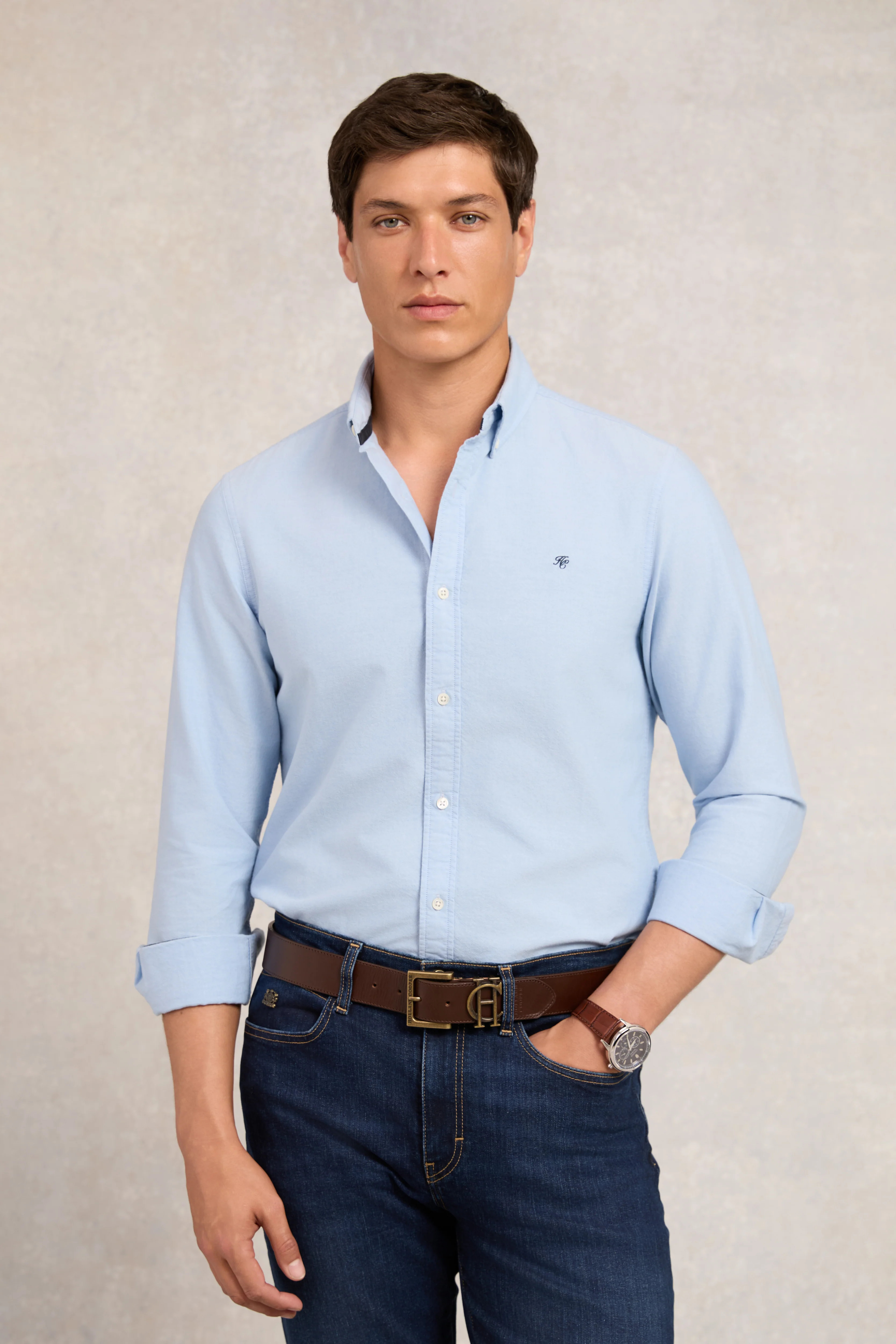 Men's Classic Oxford Shirt (Sky Blue) | Holland Cooper