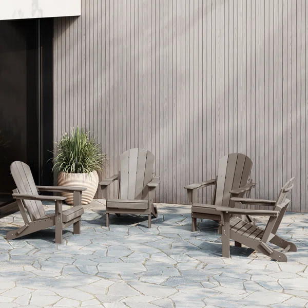 Elland HDPE Folding Adirondack Chair | Wayfair North America