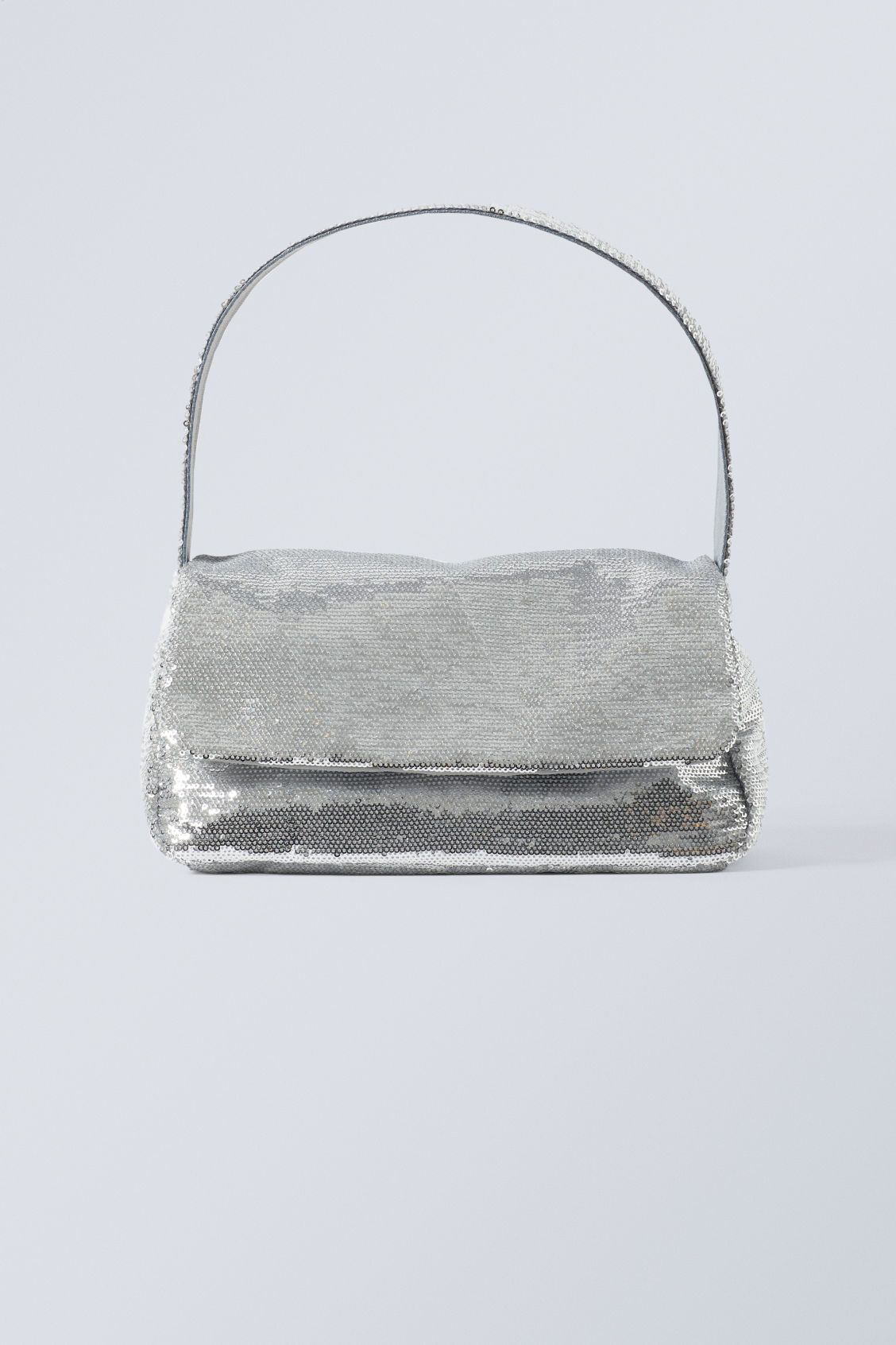 Aisha Sequin Handbag - Silver | Weekday