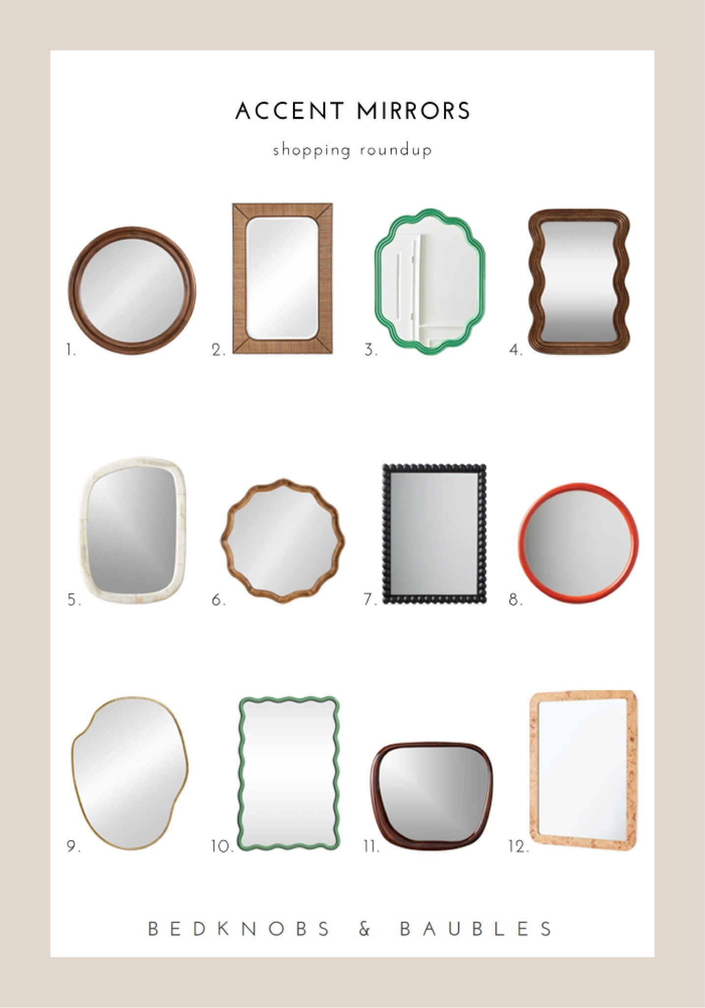 Wavy-edged accent mirrors are having a moment right now, but I like the crimson one for the Unexpected Red Theory!

#LTKHome