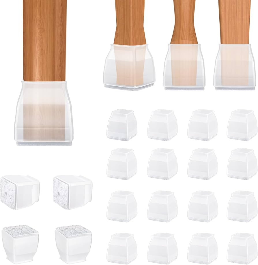 BALEINE 16 Pack Silicone Chair Leg Floor Protectors, Stool Leg Protectors Cap, Non-Slip Chair Leg... | Amazon (US)