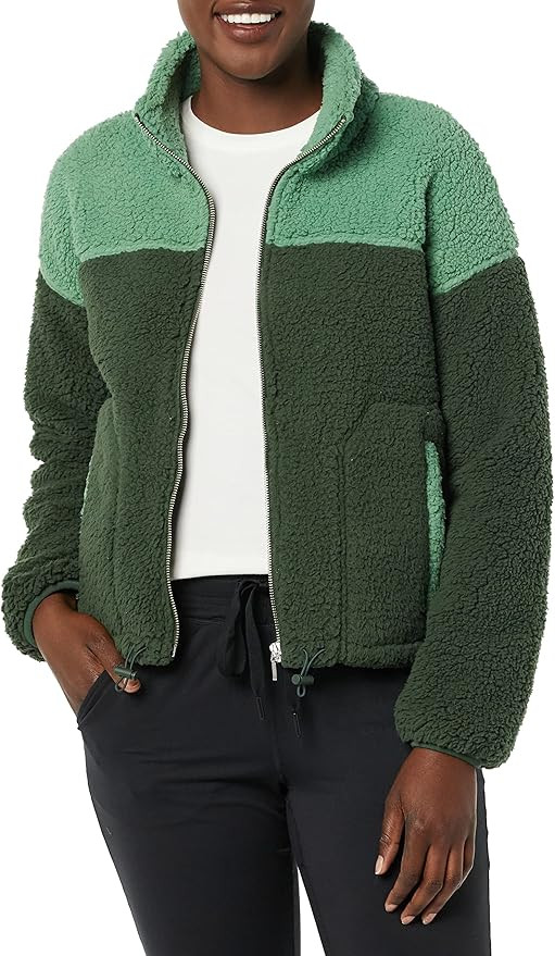 Amazon Essentials Woman's Fleece Zip-Up Sherpa Jacket | Amazon (US)
