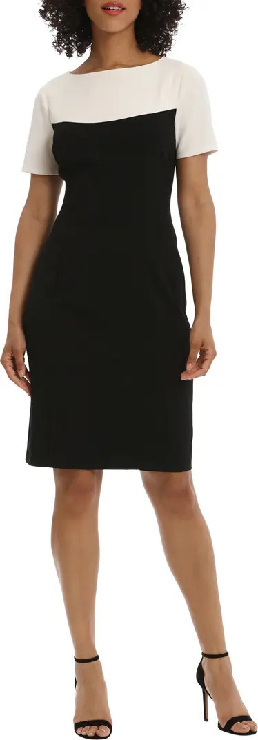 Colorblock Bateau Neck Sheath Dress | Nordstrom