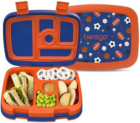Bentgo Kids Prints Leak-Proof, 5-Compartment Bento-Style Kids Lunch Box - Ideal Portion Sizes for... | Amazon (US)